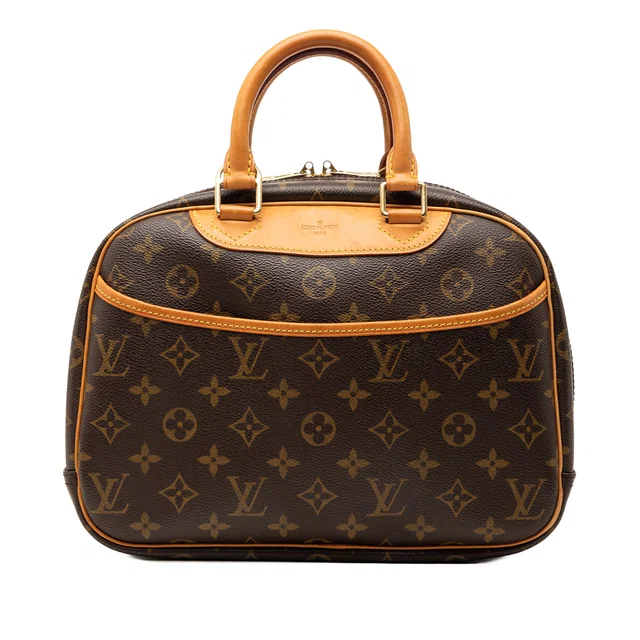 Brown Louis Vuitton Monogram Trouville Handbag in Brown Coated canvas from Designer Revival