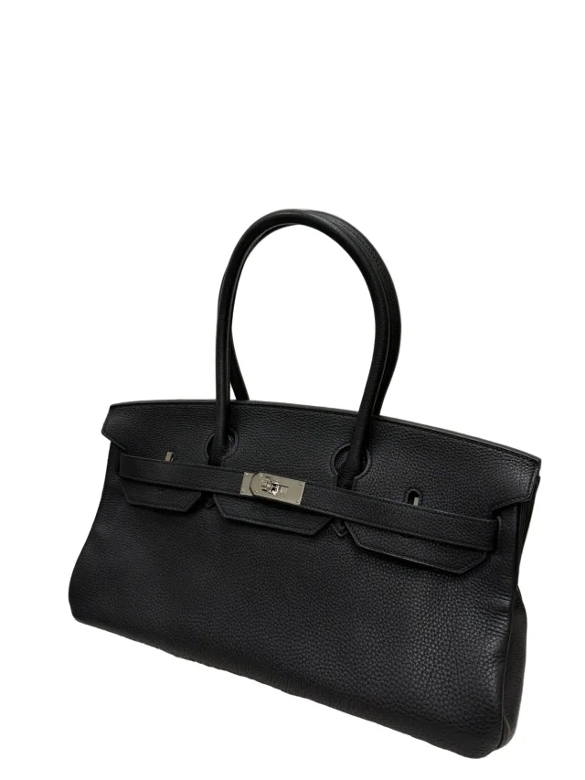 LONDON LOCATED* PRELOVED HERMÈS JPG SHOULDER BIRKIN BLACK Togo Leather in Black Togo leather from Luxury Promise, photo 6 of 31