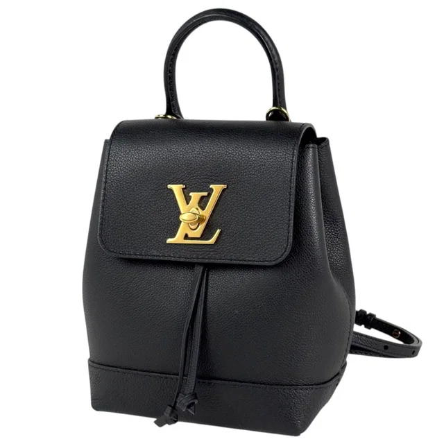Louis Vuitton Lockme Backpack Mini Leather Noir in Black Leather from The Reluxe