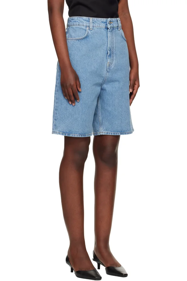 Loulou de Saison Blue Isu Lds Denim Shorts, photo 2 of 4 from SSENSE