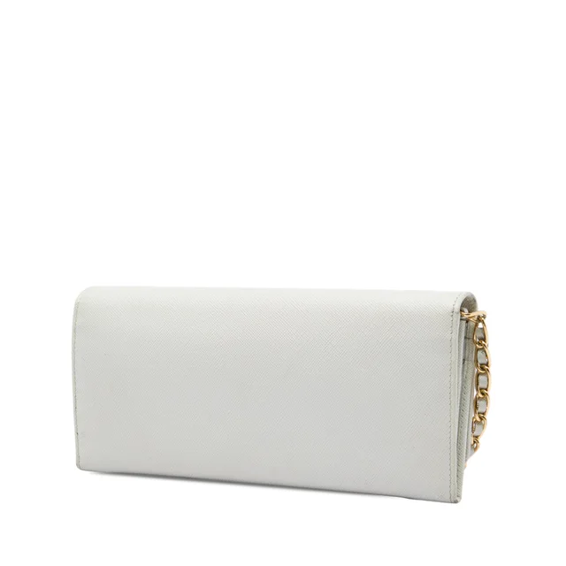 White Prada Saffiano Lux Wallet On Chain Crossbody Bag in White Saffiano leather from Designer Revival, photo 2 of 2