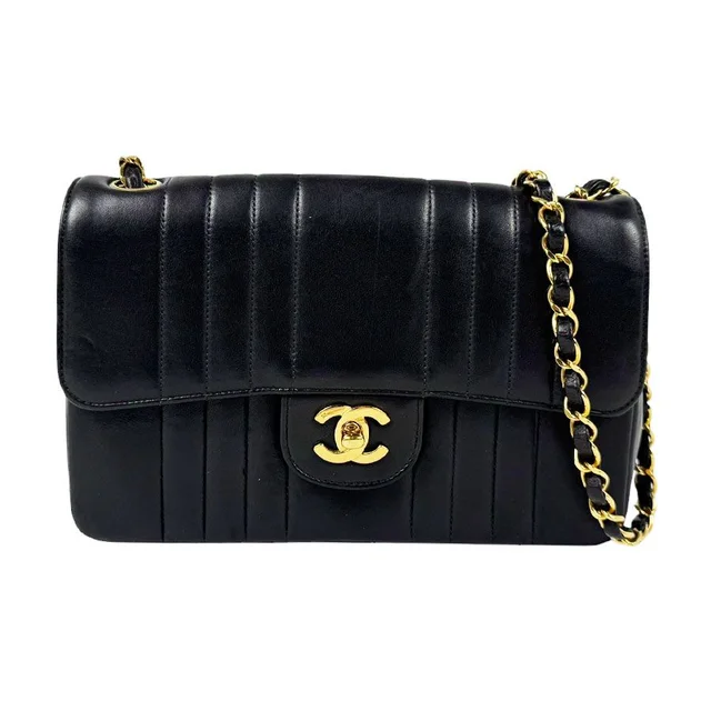Chanel Shoulder Bag Black in Black Leather from The Reluxe