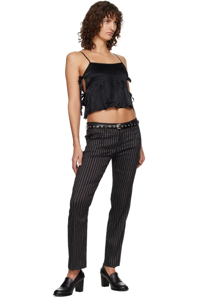 R13 Black Tailored Boy Straight Trousers, photo 5 of 5 from SSENSE