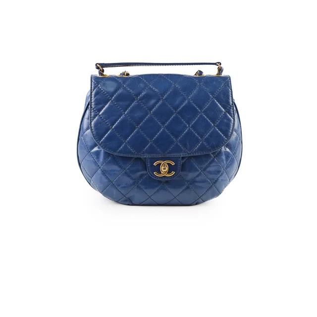 Chanel Bubble CC Flap Blue Calfskin in Blue Calfskin from The Purse Affair