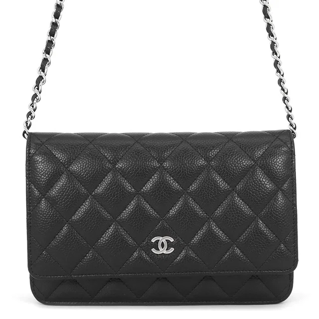 Chanel Classic Matelasse Chain Wallet BlackAP0250 Caviar Leather in Caviar leather from GALLERY RARE
