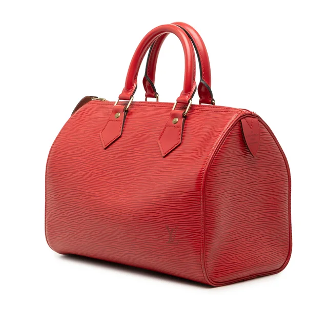 Red Louis Vuitton Epi Speedy 25 Boston Bag in Red Leather from Designer Revival, photo 2 of 2