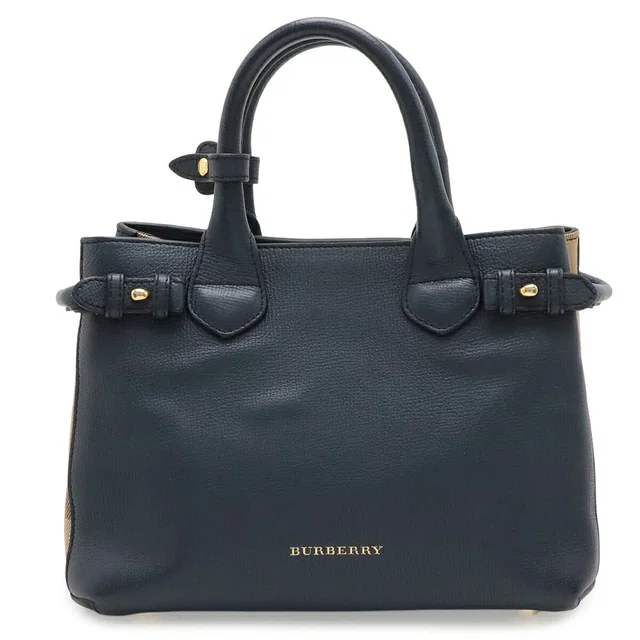 Burberry Banner Leather Canvas Handbag in Canvas from LuxUness