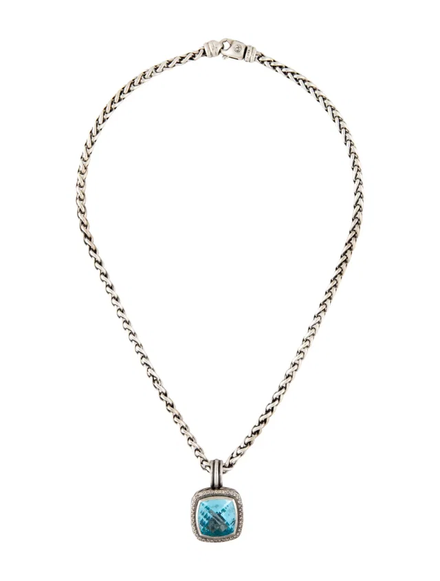 David Yurman Topaz & Diamond Albion® Pendant Necklace, 16" in multicolor from The RealReal