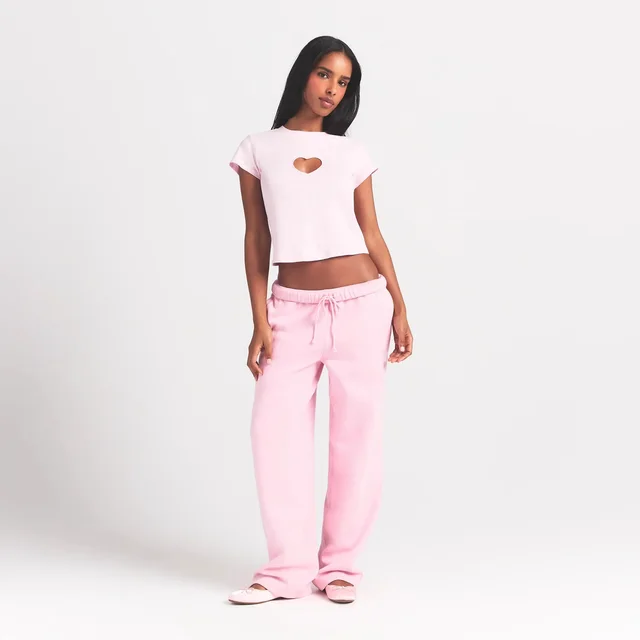 SKIMS heart baby tee in Pink, photo 3 of 4 from SKIMS