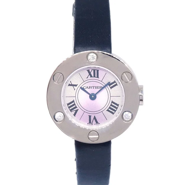 Cartier Love Watch Ref.2974 Quartz Watch 18KWG Diamond in Leather from AMORE Vintage Tokyo