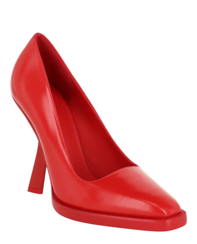 Salvatore Ferragamo Anser X5 Leather Pumps in red, photo 2 of 6 from ShopSimon