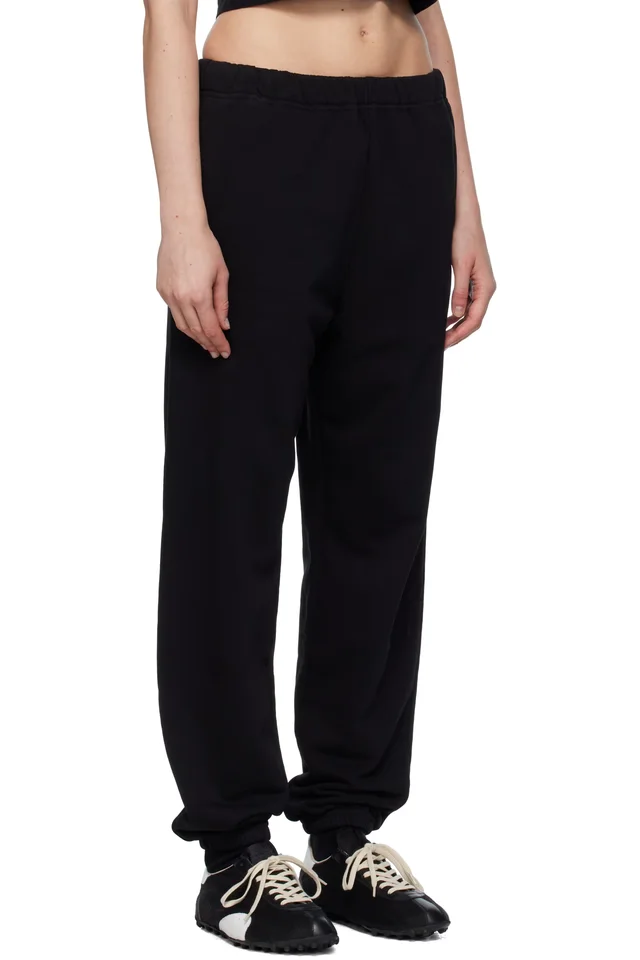 MM6 Maison Margiela Black Logo Sweatpants, photo 2 of 4 from SSENSE