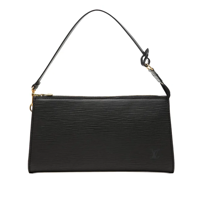 Black Louis Vuitton Epi Pochette Accessoires Shoulder Bag in Black Leather from Designer Revival