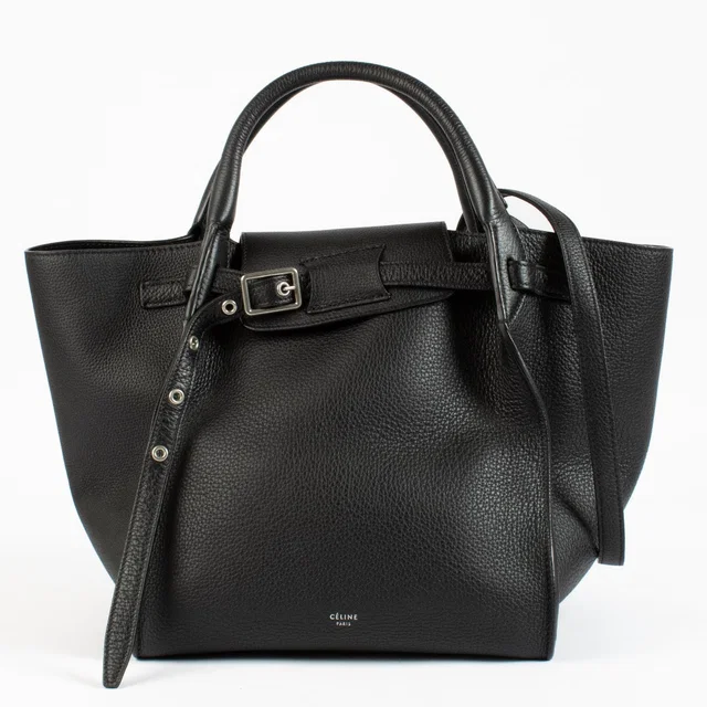 Celine Black Small Big Bag in Black Leather from Labellov