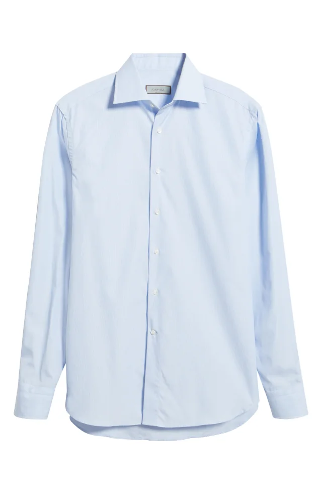 Canali Regular Fit Dress Shirt in Blue, photo 6 of 6 from Nordstrom Rack