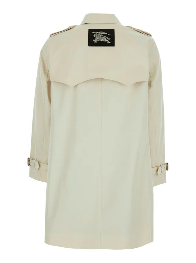 BURBERRY 'Summerside' Beige Trench Coat with Classic Collar and EKD Patch on the Back in Cotton for Women in Beige 100% Cotton, photo 3 of 8 from Gaudenzi Boutique