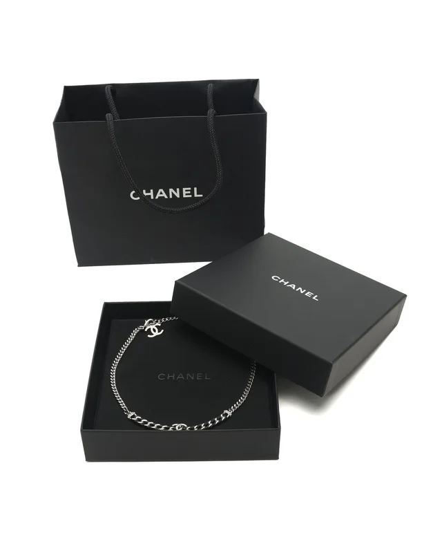 Chanel Coco Mark Chain Necklace in Leather from A Retro Tale, photo 5 of 5