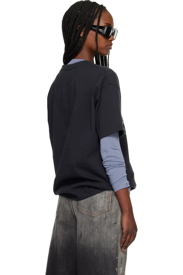 Black 'Rhude Athletic' T-shirt, photo 3 of 4 from SSENSE