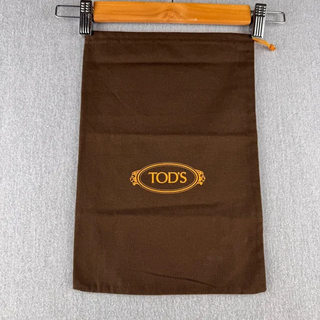 Tods Brown Drawstring Dust Bag Storage Pouch Shoe Bag 10x14 Authentic Y2k in gold|brown|red from Poshmark
