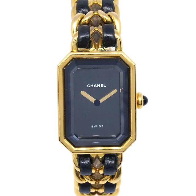 Chanel Premiere Watch Gold #M in Gold Leather from AMORE Vintage Tokyo