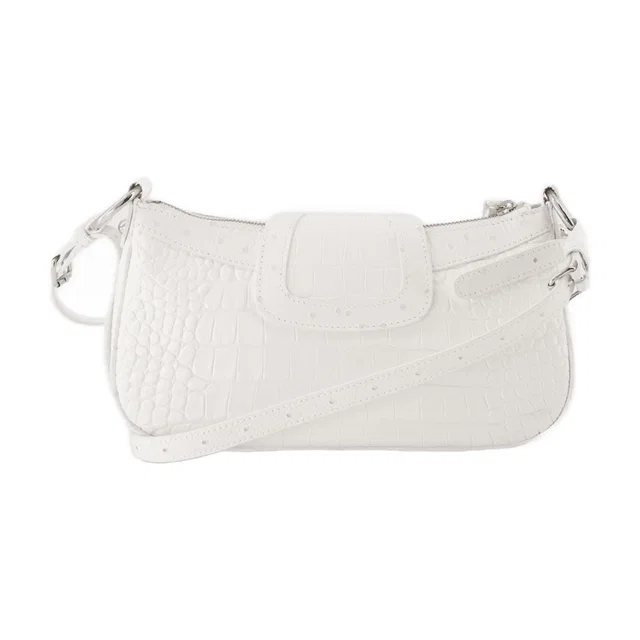 Balenciaga Essex Shoulder Bag — White Synthetic in White Crocodile from HEWI