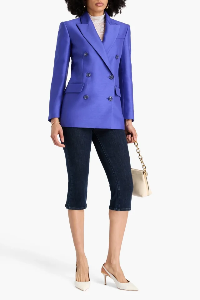 Zimmermann Double-Breasted Wool and Silk-Blend Blazer, photo 2 of 4 from THE OUTNET