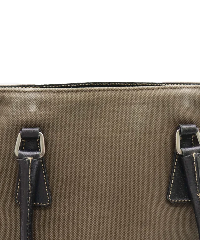 Prada Canvas and Cinghiale Leather Tote Bag C357750 in Canvas from Luxury Promise, photo 12 of 12