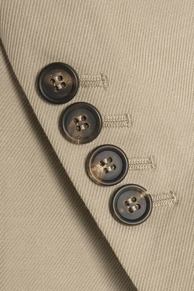 Brunello Cucinelli Cotton and Linen-Blend Twill Blazer in Sand, photo 4 of 4 from THE OUTNET