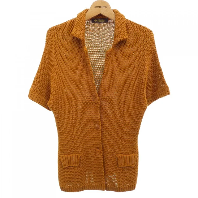 Loro Piana Piana FAE4084 Cardigan in BRAUN sheer 44 from KOMEHYO