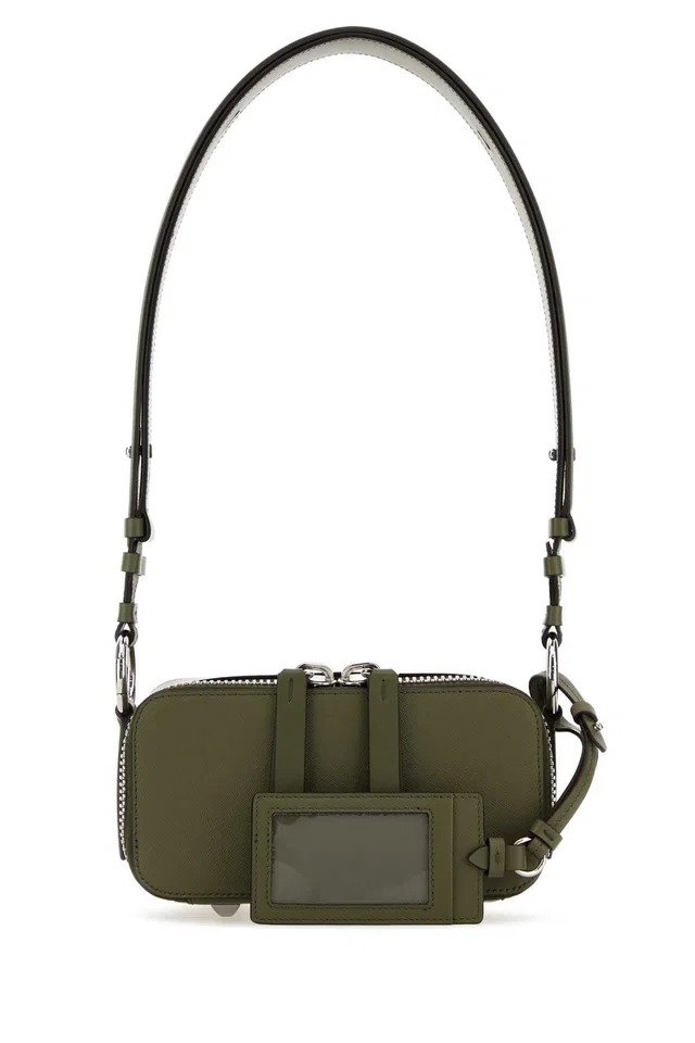 Maison Margiela Camera Shoulder Bag — Green in Green Leather from HEWI