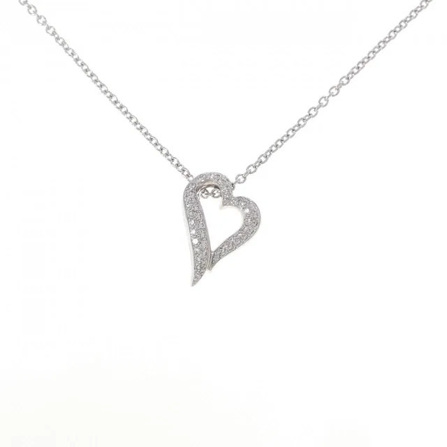 Boucheron B Collection 750 White Gold Diamond Necklace in White from LuxUness