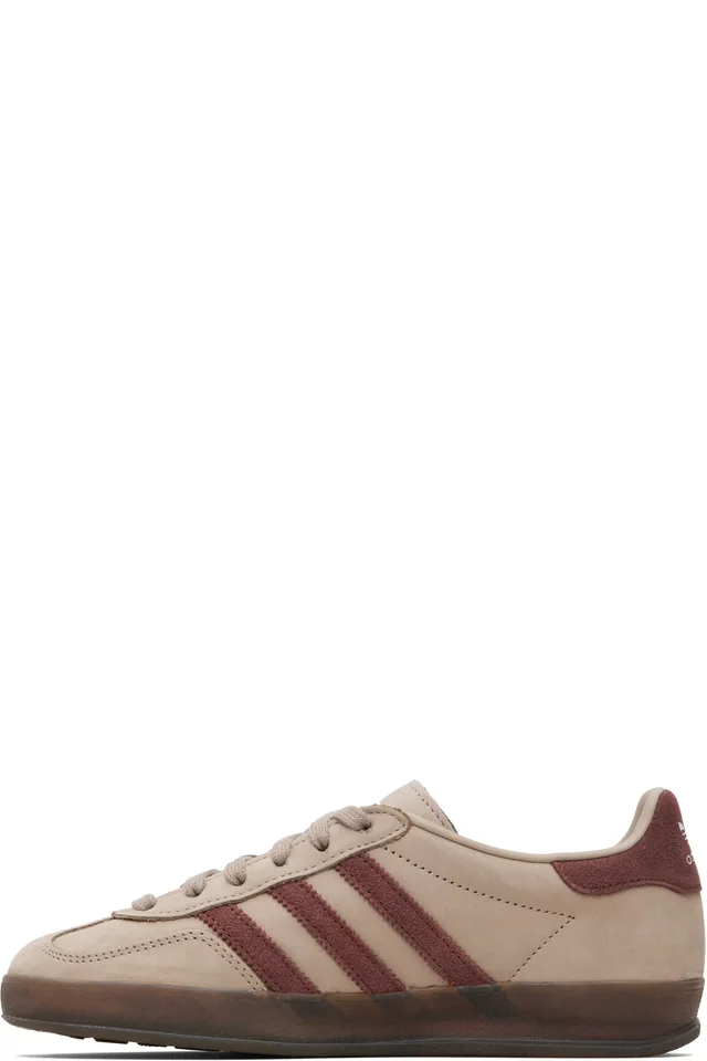 adidas Originals Taupe Gazelle Indoor Sneakers, photo 3 of 5 from SSENSE