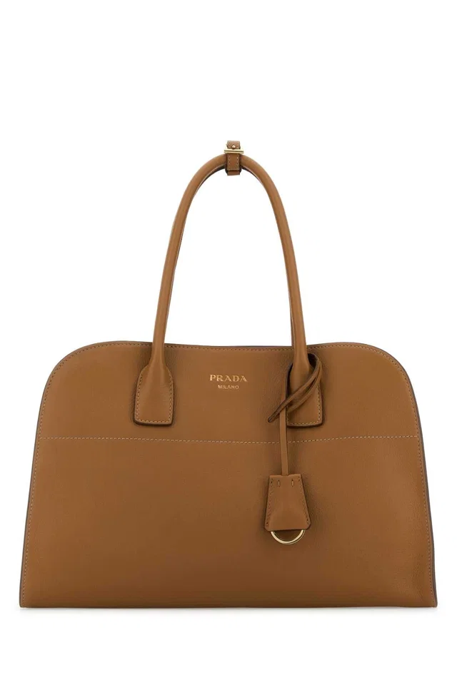 Prada Vitello Leather Shoulder Bag — Brown in Brown Leather from HEWI