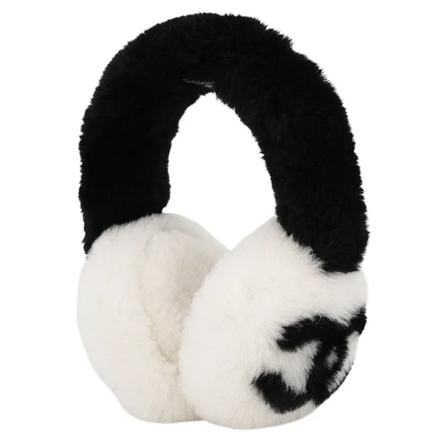 Chanel Earmuffs CocoNeige White/BlackAAB261 Shearling in White from GALLERY RARE