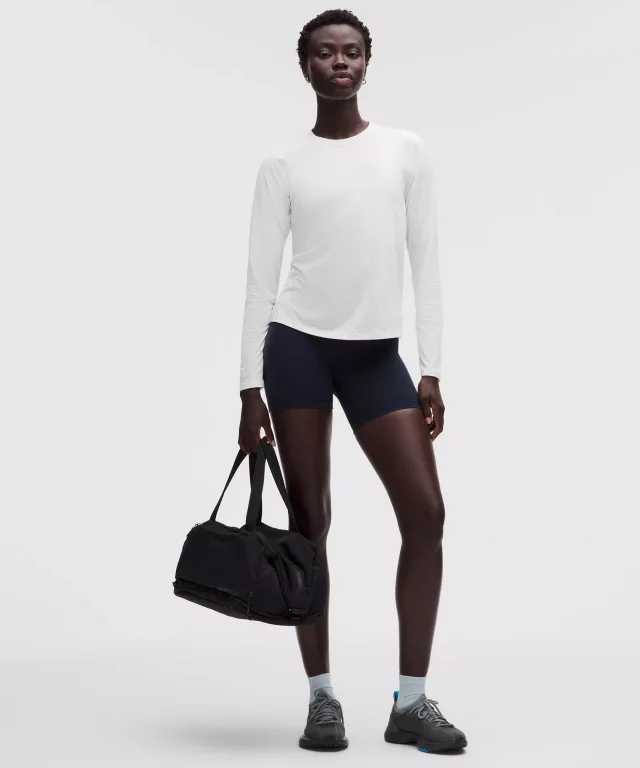 lululemon License to Train Classic-Fit Long-Sleeve Shirt in White/Vapor, photo 2 of 6 from lululemon