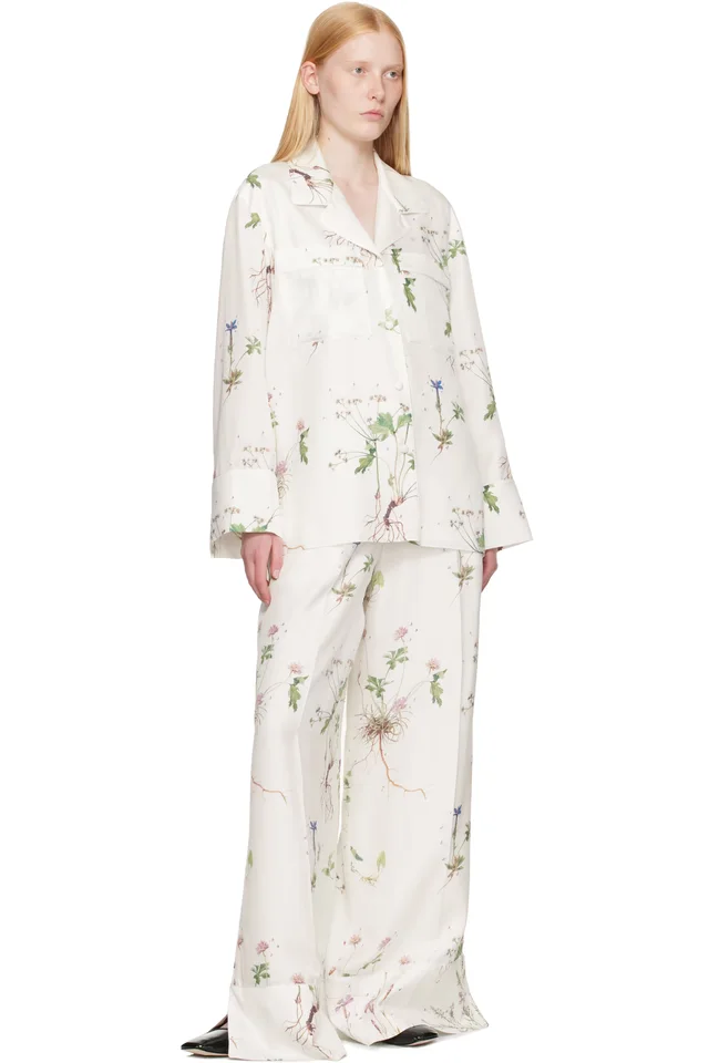 Erdem White Pyjama Trousers, photo 4 of 4 from SSENSE