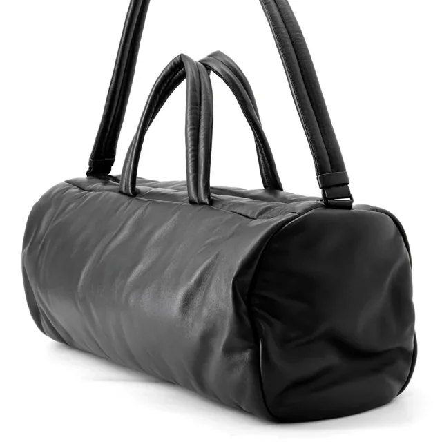 Saint Laurent Wide Logo Puffer Boston Bag Black797640AACIW1000 Lambskin in Lambskin from GALLERY RARE, photo 2 of 4