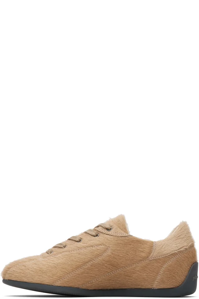Paloma Wool Tan Miles Sneakers, photo 3 of 5 from SSENSE