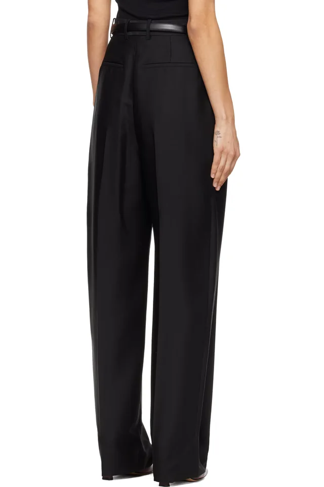 WARDROBE.NYC Black Light Mid Rise Trousers, photo 3 of 4 from SSENSE