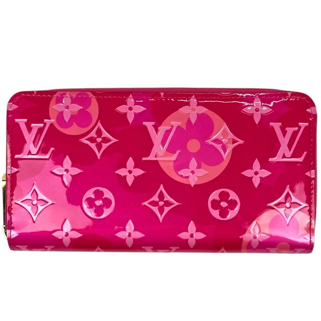Louis Vuitton Zippy Wallet Zip Around Patent Monogram Vernis Fuchsia in Pink Patent leather from The Reluxe