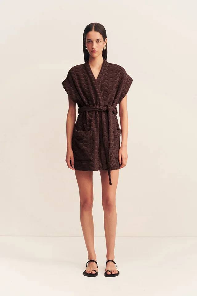 Shona Joy PAULINE SLEEVELESS ROBE - ESPRESSO from Shona Joy, photo 1 of 1