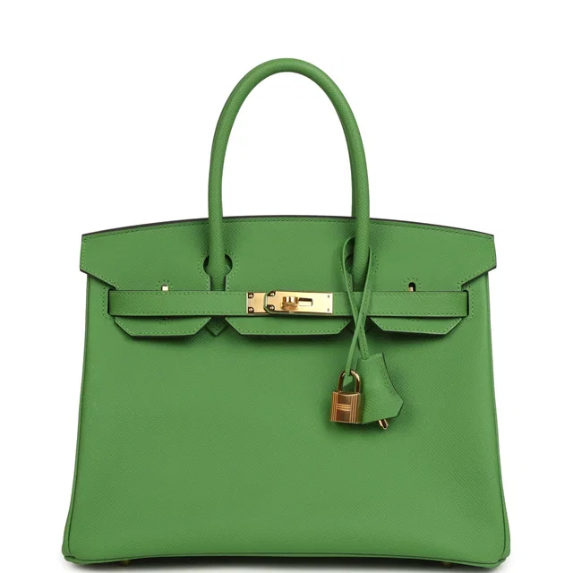 Hermès Birkin 30 Vert Yucca Epsom Gold Hardware in Green Epsom leather from Madison Avenue Couture