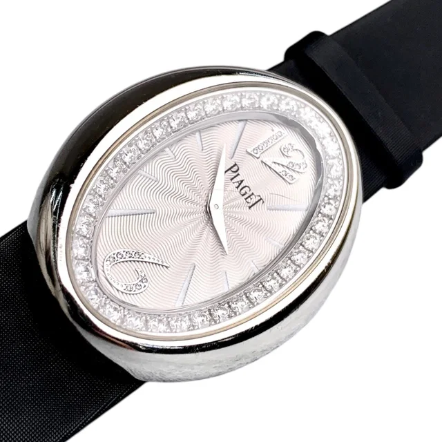 Piaget White Gold Diamond Oval Quartz Watch in White from Luxury Promise