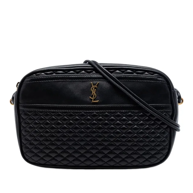 Black Saint Laurent Quilted Lambskin Victoire Camera Bag in Black Lambskin from Designer Revival, photo 1 of 1