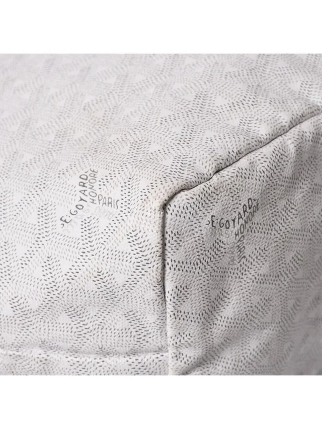 Goyard Saint Louis Pm Tote Bag White Leather in white|black Leather from Poshmark, photo 14 of 16