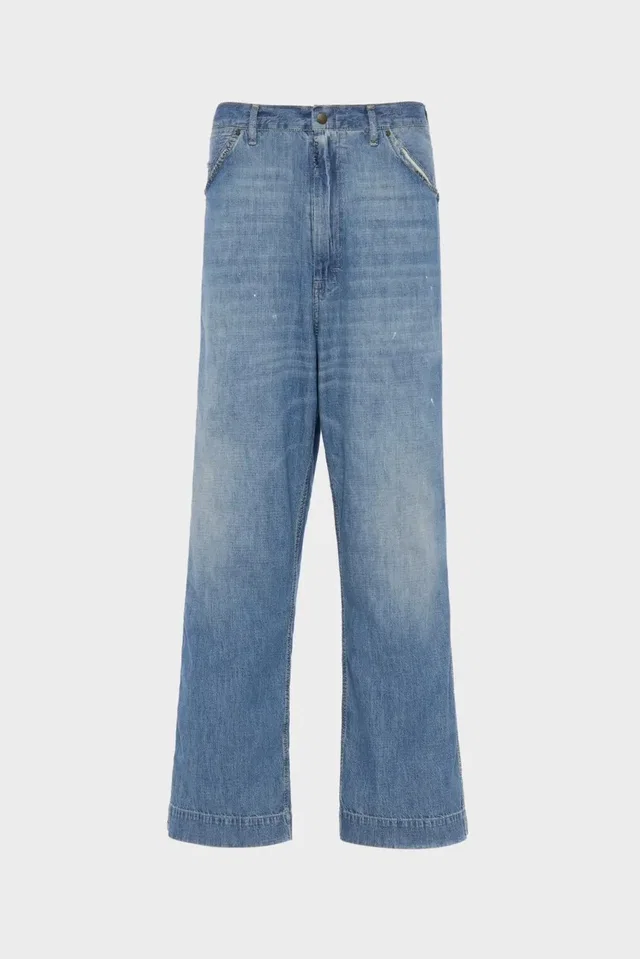 Maison Margiela Oversized Distressed Jeans 50 Italy, Men's (Size 34) in blue Denim from Grailed