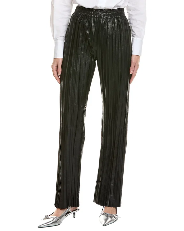 Helmut Lang Pleat Leather Car Trouser, image 1 of 1 from Gilt