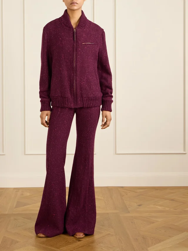 GABRIELA HEARST Rhein wool and cashmere-blend flared pants in Red, photo 2 of 2 from NET-A-PORTER (Canada)