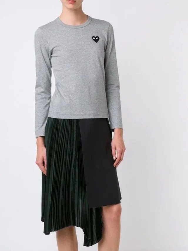 Comme des Garçons Play Long Sleeve T-Shirt Gray Womens Xs in black|gray from Poshmark