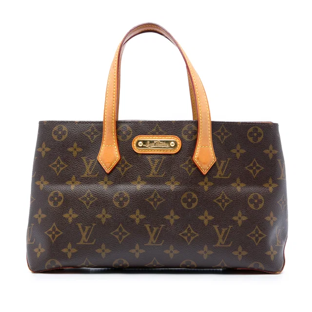 Brown Louis Vuitton Monogram Wilshire PM Handbag in Brown Coated canvas from Designer Revival